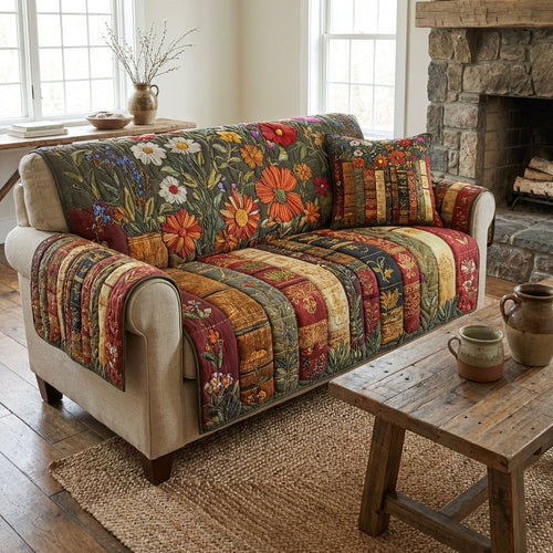 Story Patch Quilted Sofa Cover NCU0DK12279