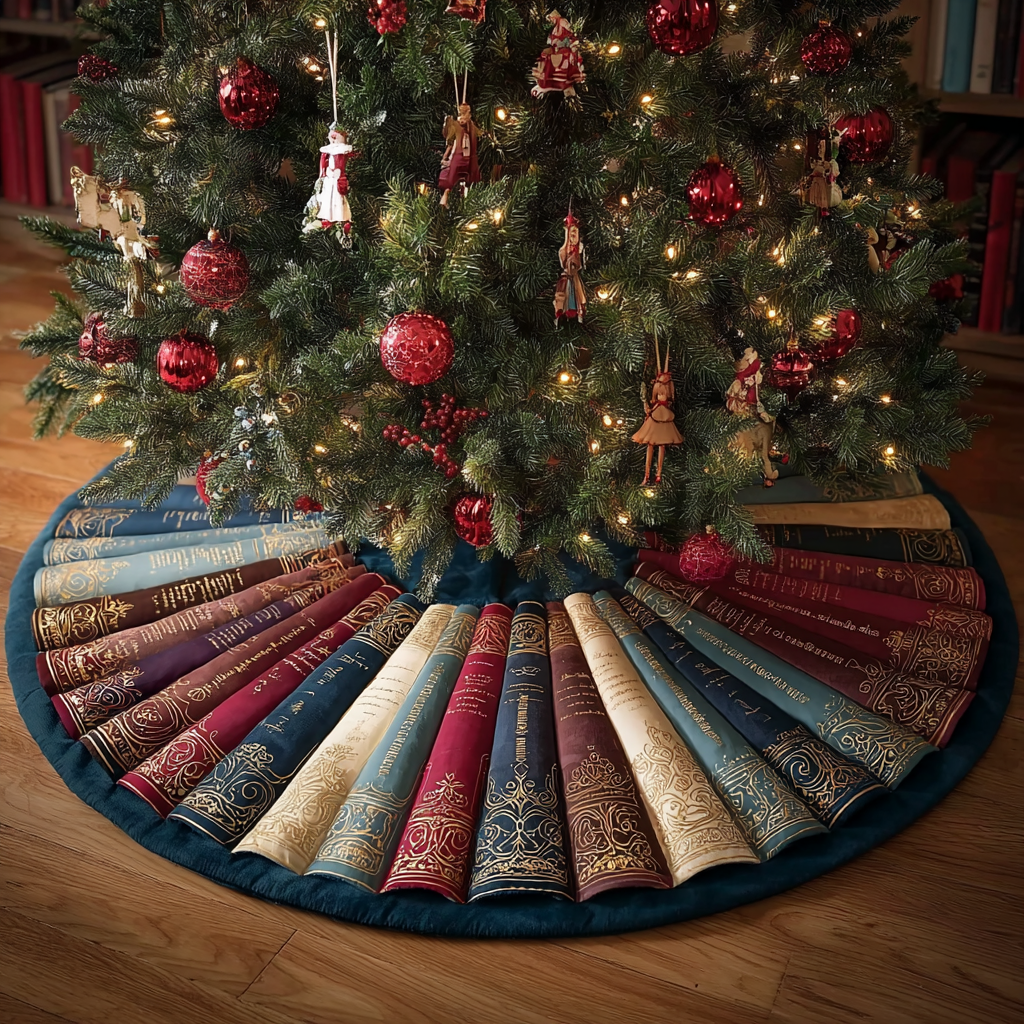 Story Portal Christmas Quilted Tree Skirt NCU0DK11424