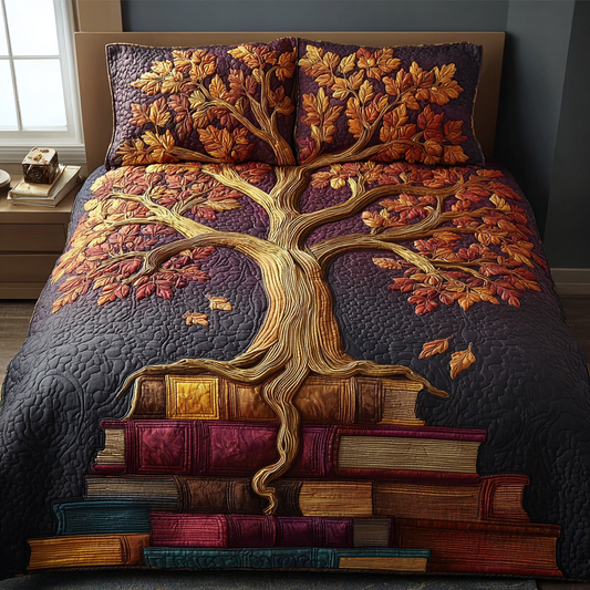 Story Roots 3-Piece Quilted Bedding Set NCU0DK10371