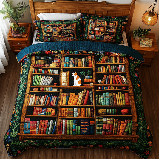Story Roses 3-Piece Quilted Bedding Set NCU0DK9367