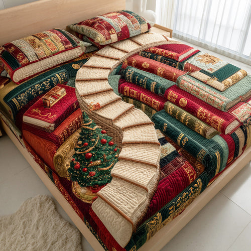 Story Stairway 3-Piece Quilted Bedding Set NCU0TD1958