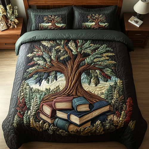 Story Tree 3-Piece Quilted Bedding Set NCU0VH5943