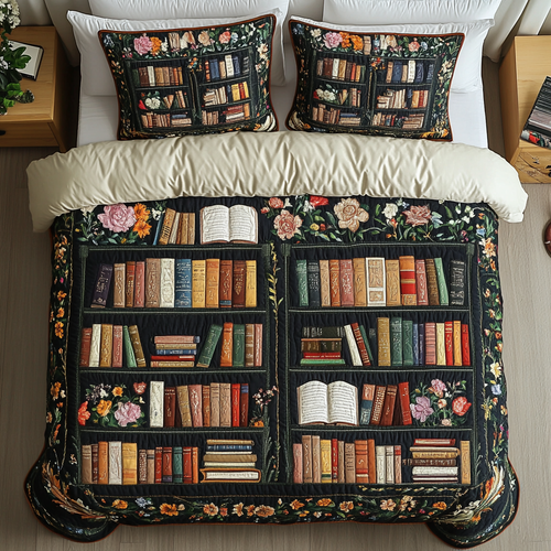 Storybook Charm 3-Piece Quilted Bedding Set NCU0DK4782