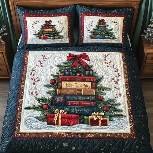 Storybook Christmas 3-Piece Quilted Bedding Set NCU0TL2118