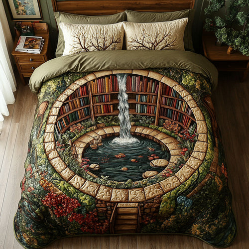 Storybook Haven 3-Piece Quilted Bedding Set NCU0PT5633