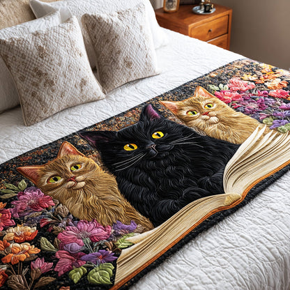 Storytime Cat Corner Quilted Bed Runner NCU0TD1593
