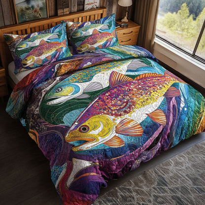 Streamside Slumber 3-Piece Quilted Bedding Set NCU0PT5304