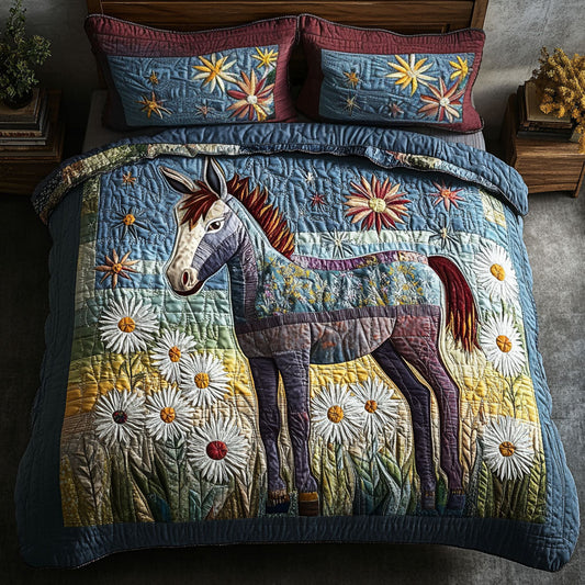 Strength of the Steed 3-Piece Quilted Bedding Set NCU0PT7659