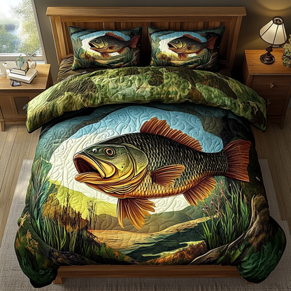 Strike Zone 3-Piece Quilted Bedding Set NCU0DV3813