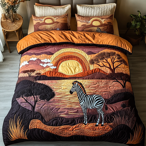 Striped Beauty 3-Piece Quilted Bedding Set NCU0DK7803