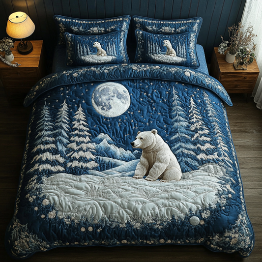 Strong Bear 3-Piece Quilted Bedding Set NCU0DK9830