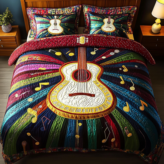 Strum and Shine 3-Piece Quilted Bedding Set NCU0DK6086