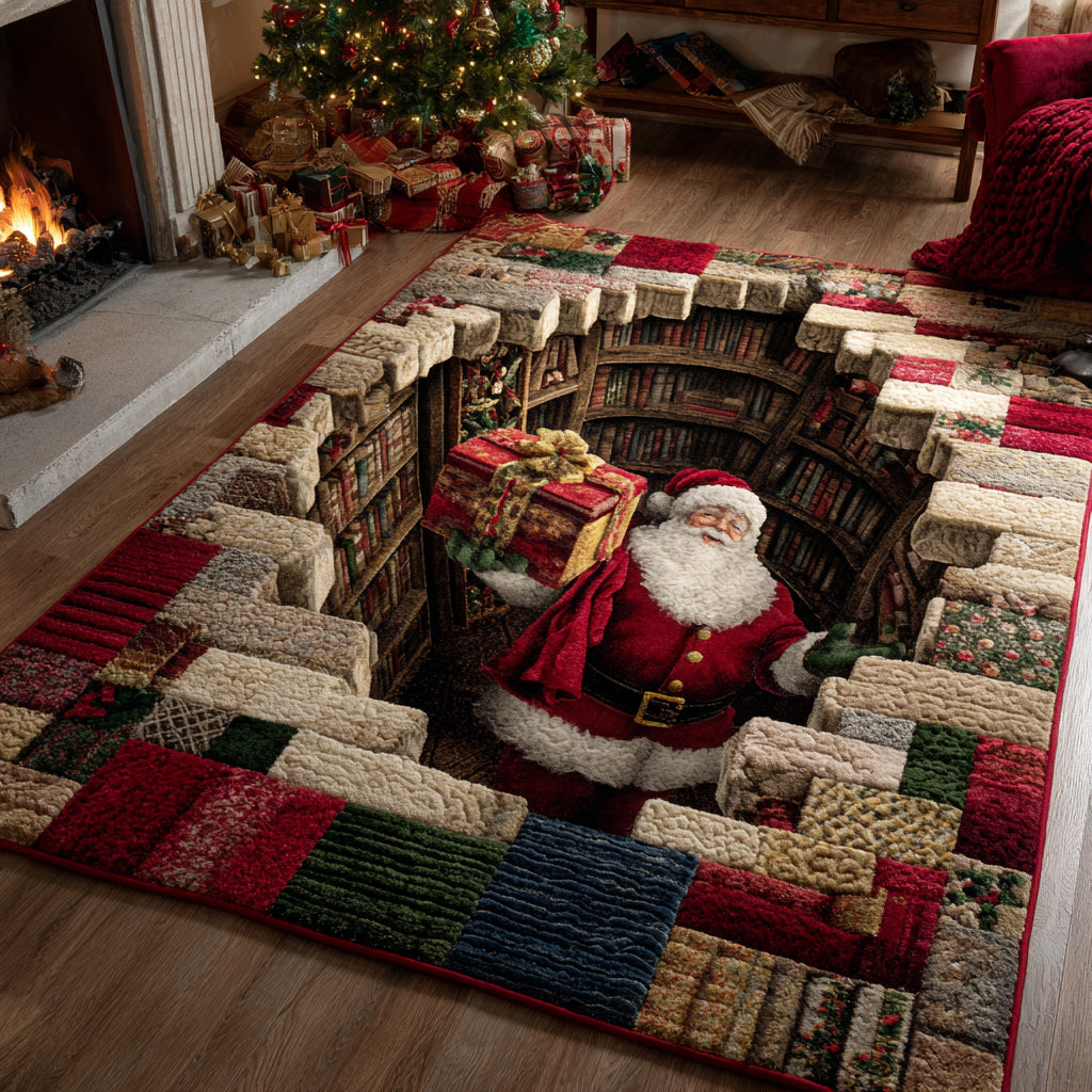 Subterranean Santa Claus Area Rug NCU0HH1264