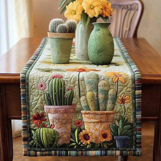 Succulent Beauty Quilted Table Runner NCU0NT3926