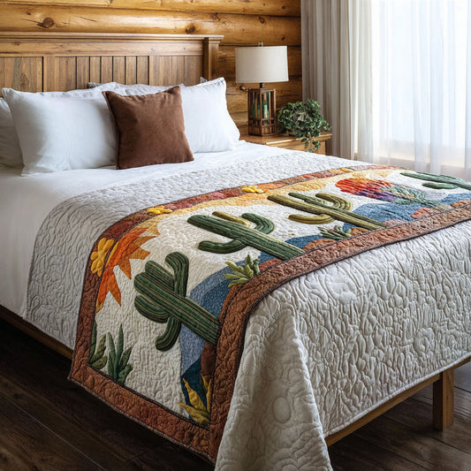 Succulent Dreams Quilted Bed Runner NCU0PT8605
