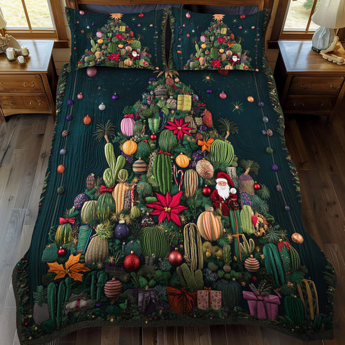 Succulent Haven 3-Piece Quilted Bedding Set NCU0PT2574