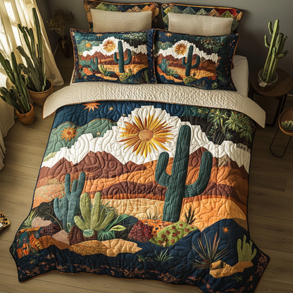 Succulent Serenity 3-Piece Quilted Bedding Set NCU0DK5101