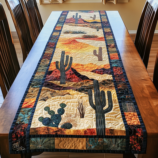 Succulent Serenity Quilted Table Runner NCU0DK5197