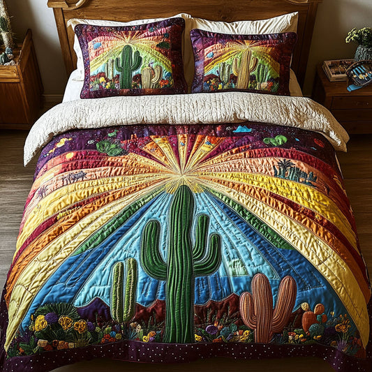 Succulent Snuggle 3-Piece Quilted Bedding Set NCU0PT3442