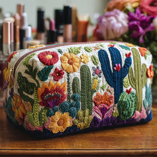 Succulent Soul Quilted Makeup Bag NCU0PT9630