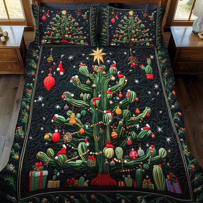 Succulent Splendor 3-Piece Quilted Bedding Set NCU0PT2575
