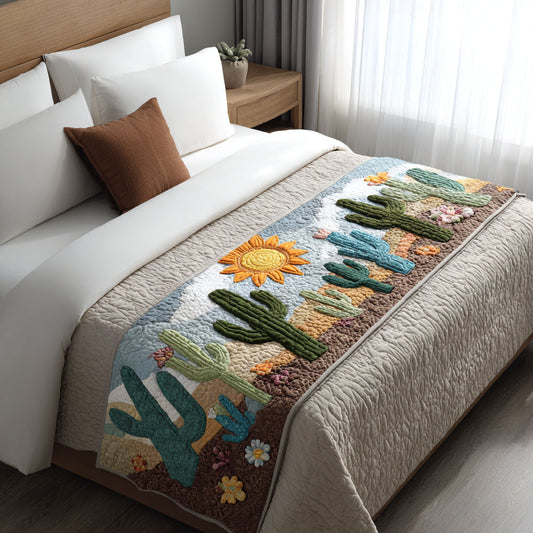 Succulent Sunrise Quilted Bed Runner NCU0PT8606