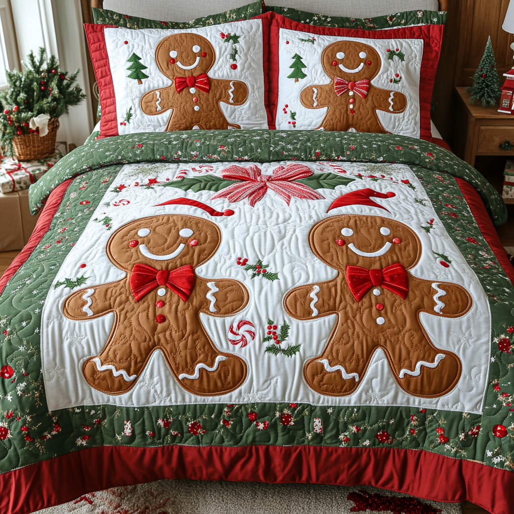 Sugar And Spice Delight 3-Piece Quilted Bedding Set NCU0DK2221