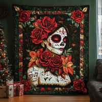 Sugar Skull Delight Quilted Blanket NCU0TL1896