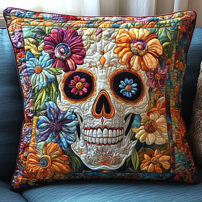 Sugar Skull Delight Quilted Pillow Case NCU0TL1875