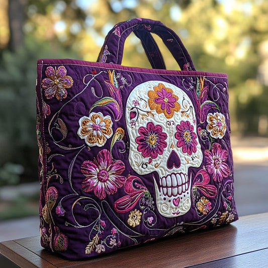 Sugar Skull Serenade Quilted Tote Bag NCU0DV7346