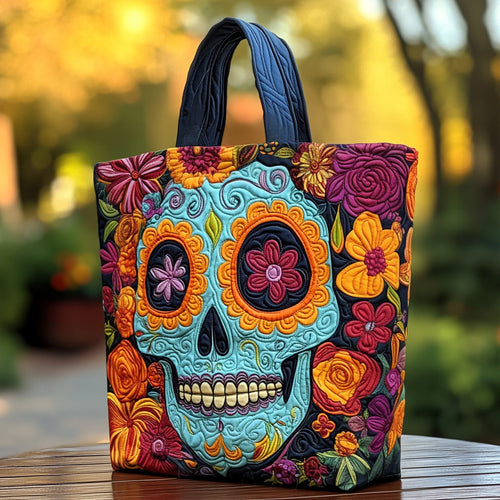 Sugar Skull Spirits Quilted Tote Bag NCU0DV7341