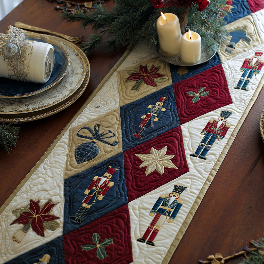 Sugarplum Patchwork Quilted Table Runner NCU0PT9614