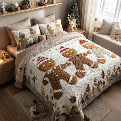 Sugarplum Smiles 3-Piece Quilted Bedding Set NCU0DV7646