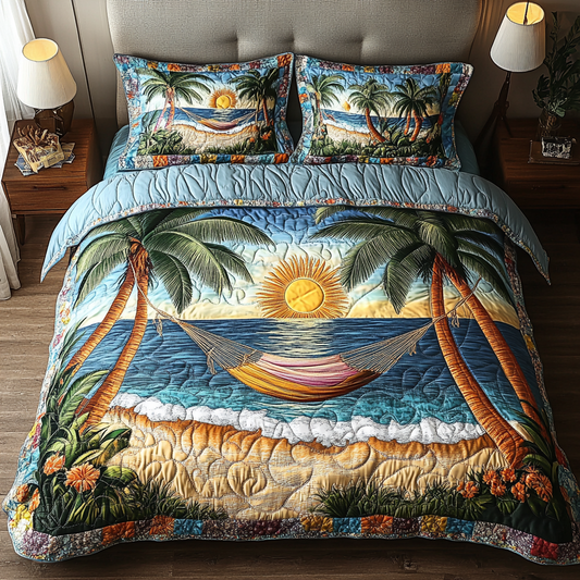 Summer Bliss 3-Piece Quilted Bedding Set NCU0VL2565