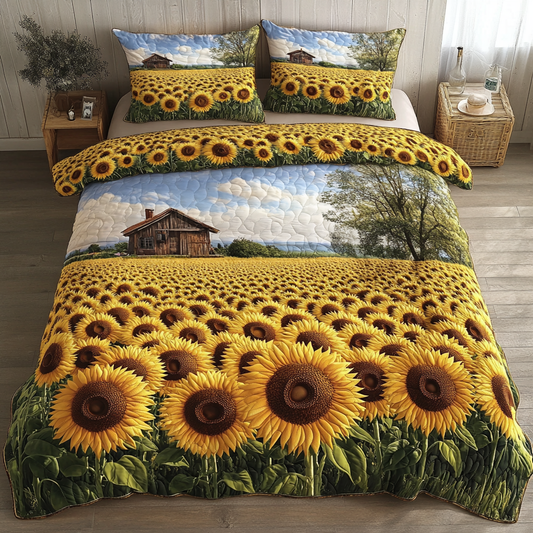 Summer Bloom 3-Piece Quilted Bedding Set NCU0DK6222