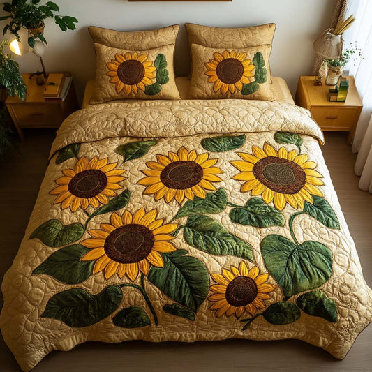 Summer Bloom Harmony 3-Piece Quilted Bedding Set NCU0NT2384