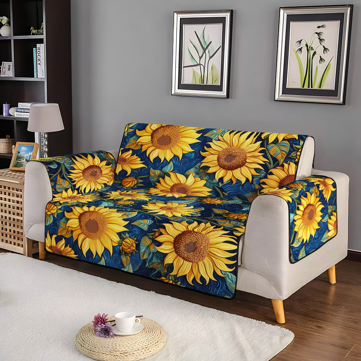 Summer Bloom Quilted Sofa Cover NCU0PT1616