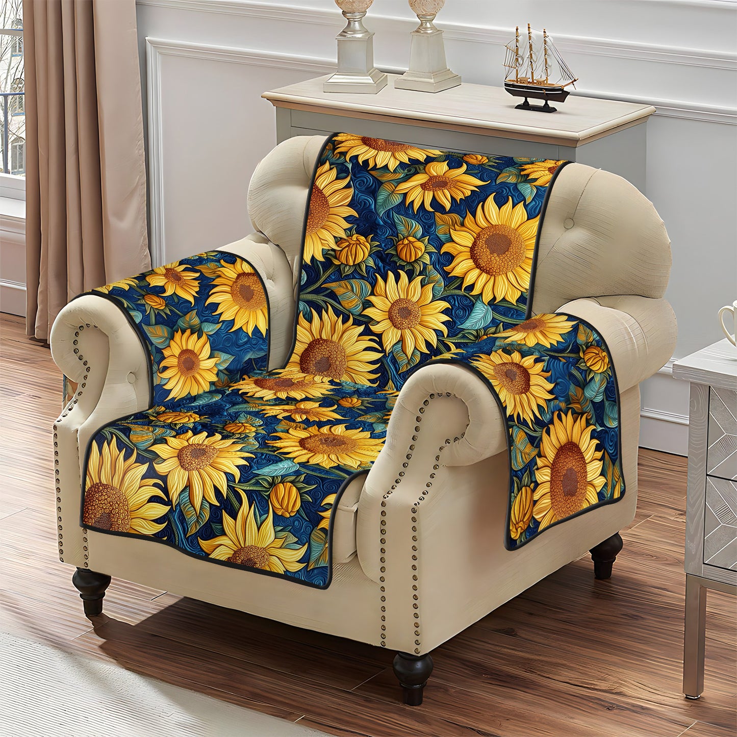 Summer Bloom Quilted Sofa Cover NCU0PT1616