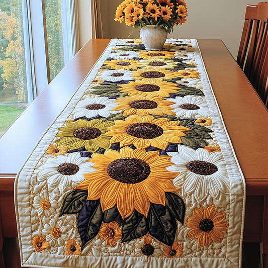 Summer Blooms Quilted Table Runner NCU0VL1889