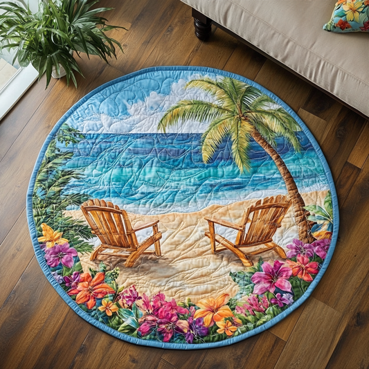 Summer Escape Quilted Round Mat NCU0VH5172