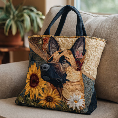 Summer German Shepherd Quilted Tote Bag NCU0HH894