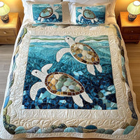 Summer Glow 3-Piece Quilted Bedding Set NCU0NT2151