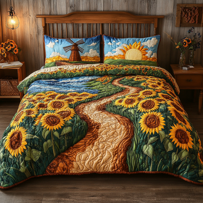 Summer Glow 3-Piece Quilted Bedding Set NCU0VL1917