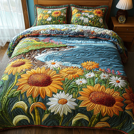 Summer Light 3-Piece Quilted Bedding Set NCU0DV6697