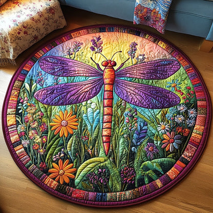 Summer Meadow Wings Quilted Round Mat NCU0NT3830
