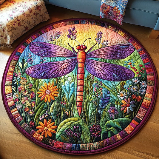 Summer Meadow Wings Quilted Round Mat NCU0NT3830