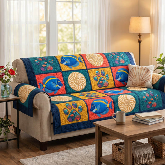 Summer Paws Quilted Sofa Cover NCU0TD2817