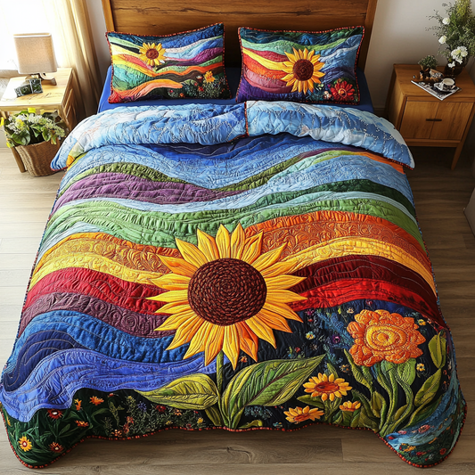 Summer Rays 3-Piece Quilted Bedding Set NCU0VH3614
