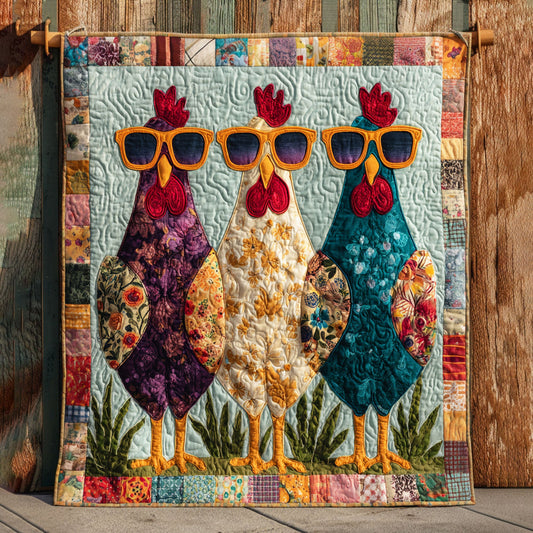 Summer Shade Hens Quilted Blanket NCU0TV096