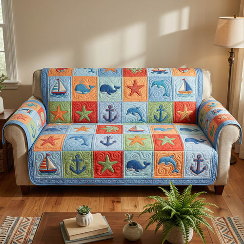 Summer Shore Quilted Sofa Cover NCU0TD2677